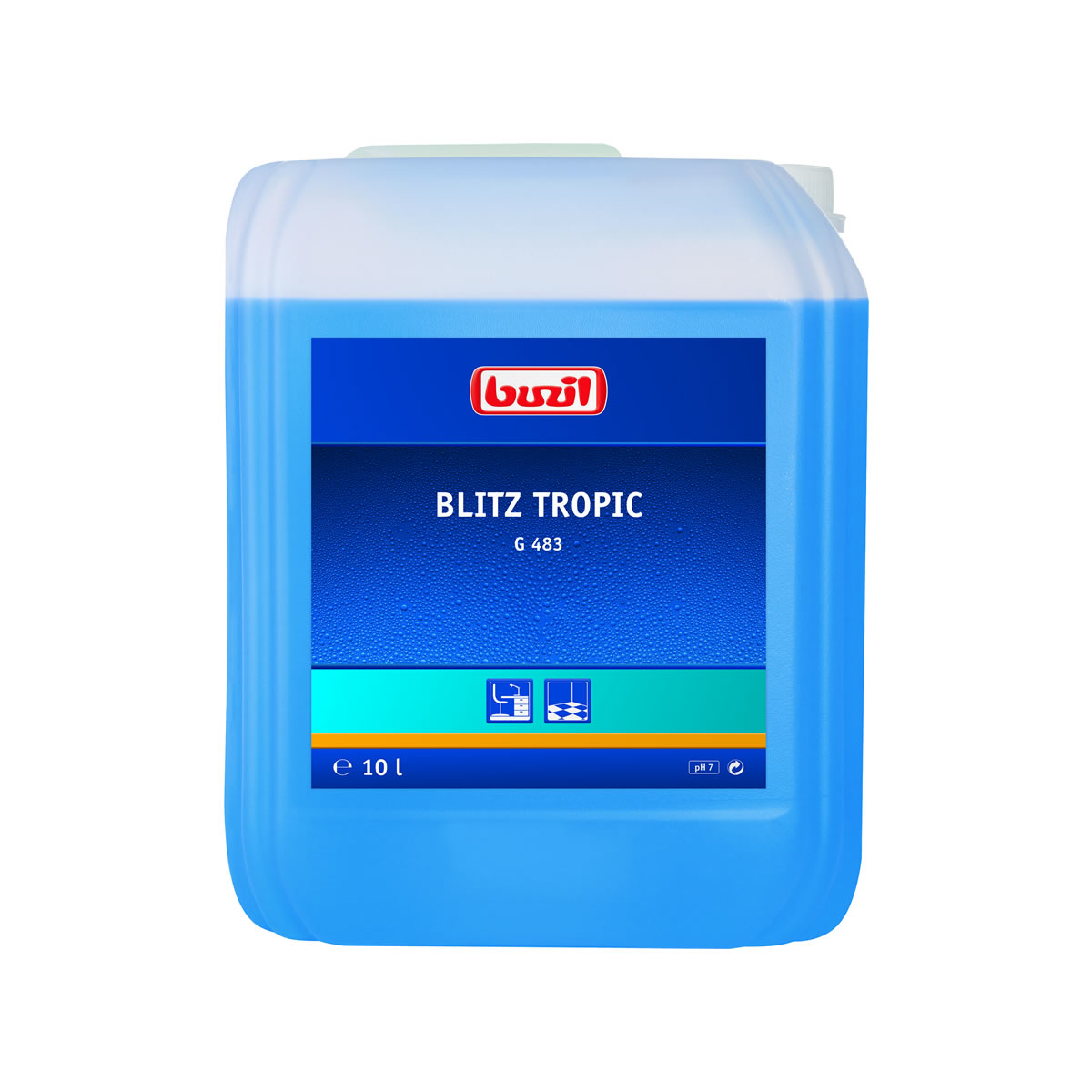 G483 Blitz Tropic, нейтральное универсальное моющее средство со свежим тропическим ароматом, Buzil